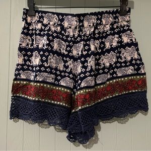 Large Angie Shorts - Elephant 🐘 Pattern